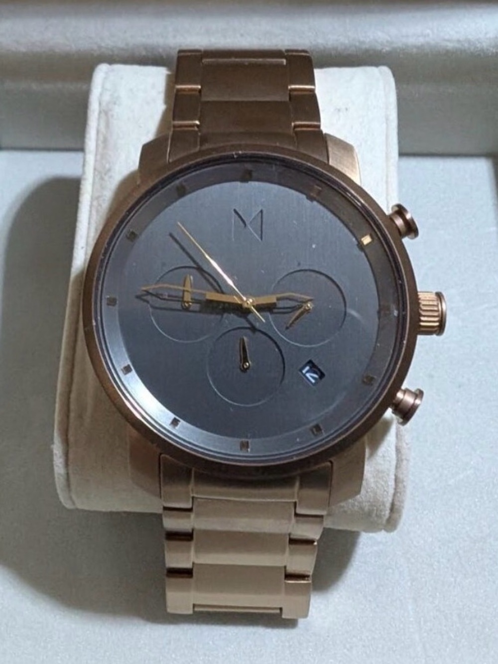 MVMT Soft Gold and Gray Men's Chronograph Watch | LIKE NEW IN BOX